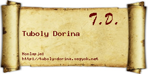 Tuboly Dorina névjegykártya